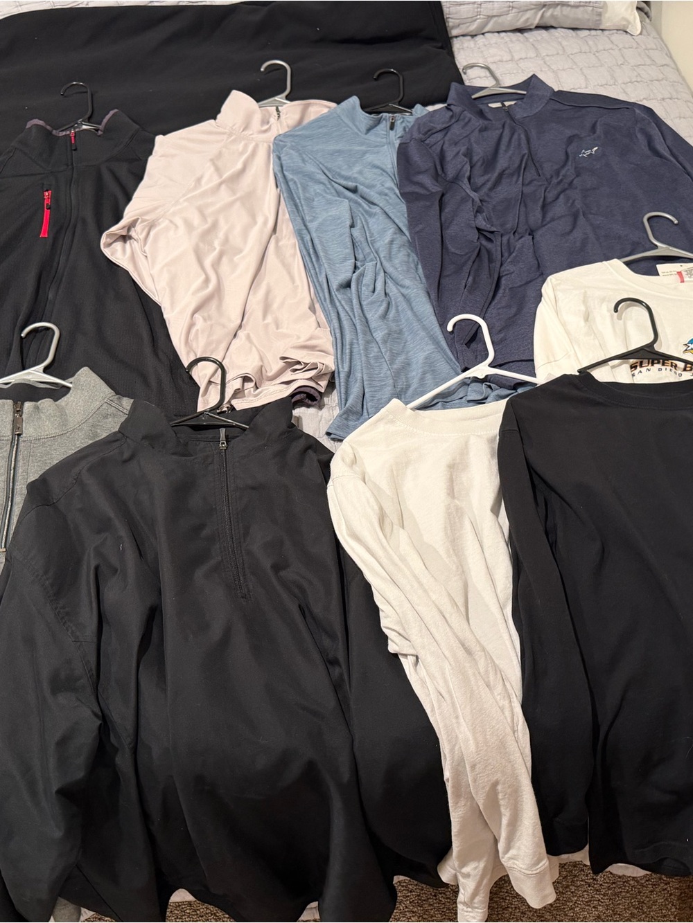 Men’s Long-Sleeve quarter zip and long sleeve
